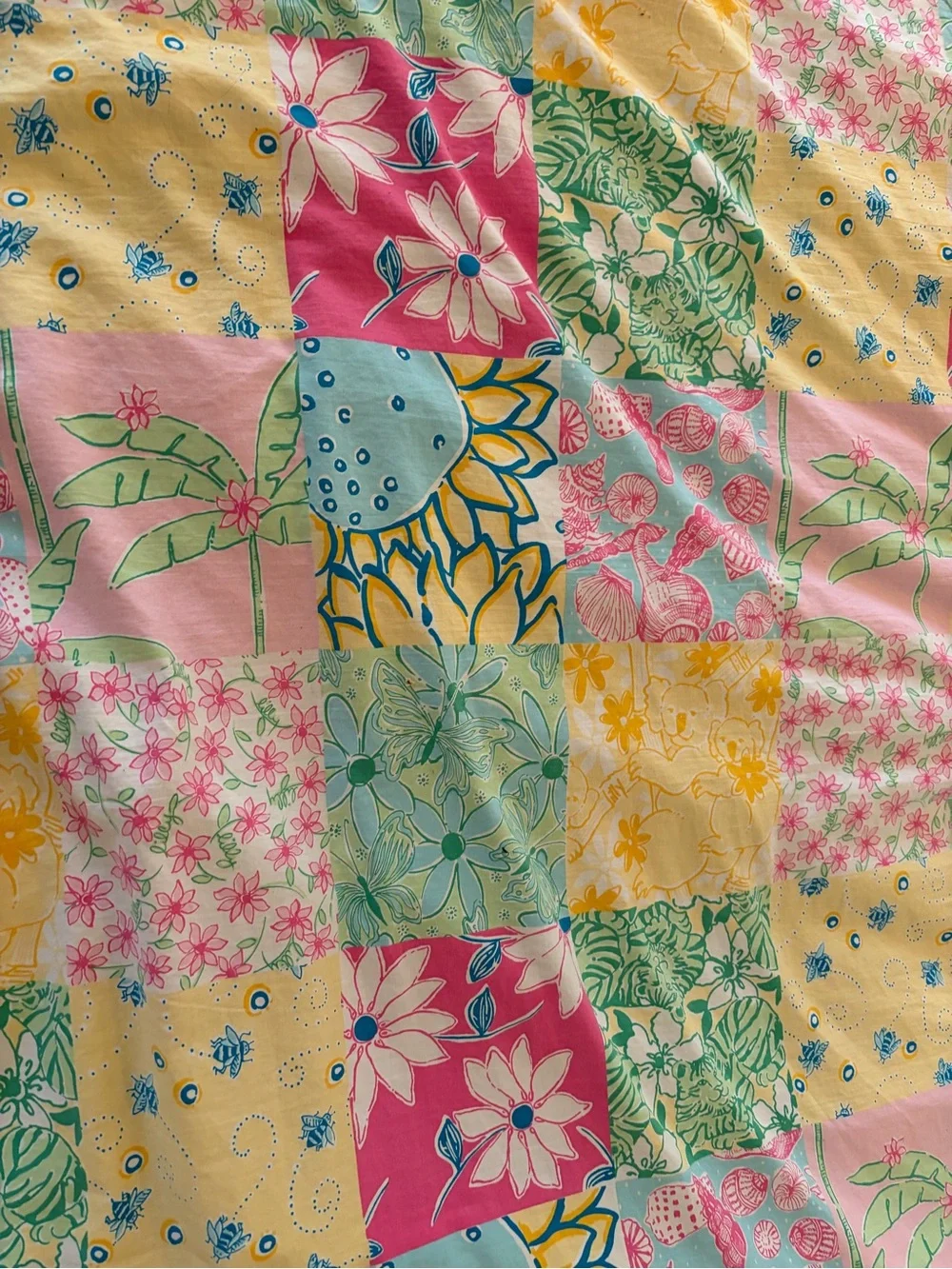 Lilly Pulitzer white label patchwork  Floral Quilt duvet twin